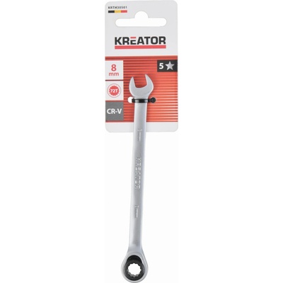 Kreator Oboustranný klíč očko-ráčna/otevřený 8 mm KRTH30501