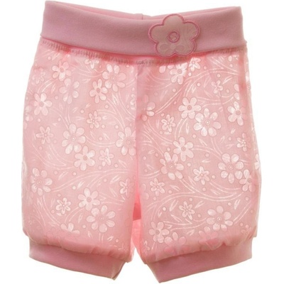 MKCool šortky plátěné Růžové kytka
