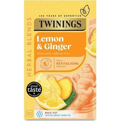 TWININGS Bylinný čaj CITRÓN & ZÁZVOR 20 sáčků 30 g