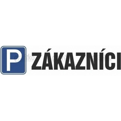 Grafiko | Parkoviště ZÁKAZNÍCI - Materiál Al sendvič, Rozměr 400x135mm