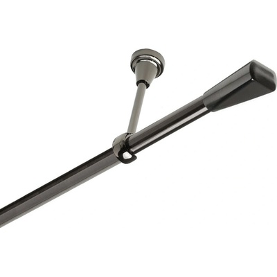 OK-GarnýžeCZ - Garnýž kovová jednořadá 19mm Trapez onyx 330 cm do stropu / na tunýlek - bez kroužků