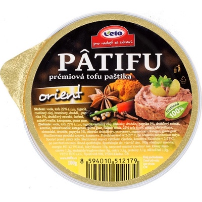 Veto Patifu Paštika tofu orient 100 g – Zbozi.Blesk.cz