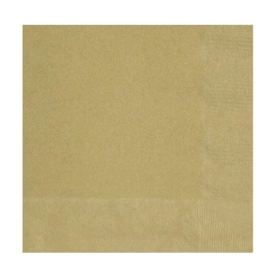 Unique Ubrousky papírové EKO zlaté 25x25cm 20ks