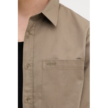 HUGO BOSS Риза hugo в зелено със стандартна кройка с класическа яка 50541392 (50541392)