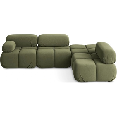 makamii Светлозелен кадифен модулен ъглов диван (десен ъгъл) Lokua - Makamii (LOKUA_RC_1_P1_C4)