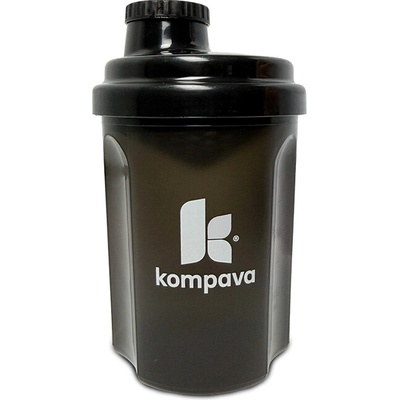 Kompava Plastový šejker 300ml čierny