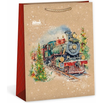 ARGUS Darčeková papierová taška (18.3 x 24.3 cm) - Vianočný vlak 08440105