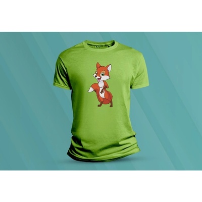 Sandratex dětské bavlněné tričko Red Fox lime