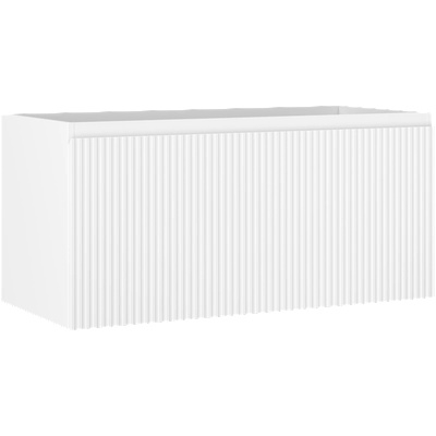 Rivel шкаф за баня под мивка 100 см, 1 чекмедже, оребрен, бял мат - 91A20-10047-1-BF01 (91A20-10047-1-BF01)