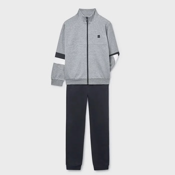 Mayoral Анцуг суичър с цип и контрастни ленти и спортен панталон в сиво за момче Mayoral (НЕ Е ВАТИРАН)