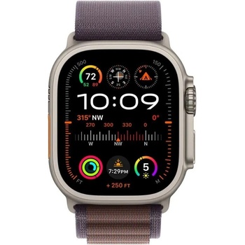 Apple Watch Ultra 2 49 mm titánové puzdro s indigo alpským ťahom S MRER3CS/A