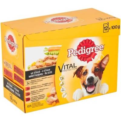 Pedigree Adult zmiešaný výber so zeleninou v šťave 12 x 100 g