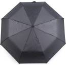 Pánský skládací vystřelovací deštník proužky šedý