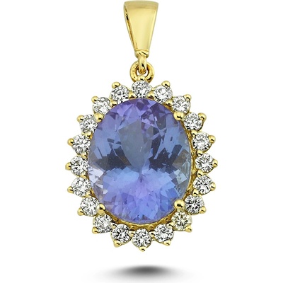 Lillian Vassago Zlatý přívěsek s tanzanitem a diamanty LLV11 SMP5651 01 TAN