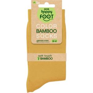 AGIVA Дамски чорапи Agiva Happy Foottopia, С бамбукови нишки, Горчица, 39-42 размер (AGIVA-097)