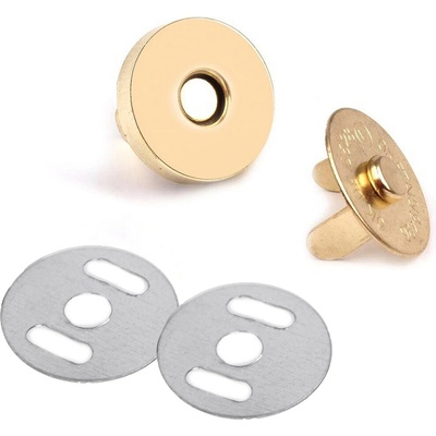 Pro Háčkování Magnetické zapínání kulaté 18 mm, zlaté