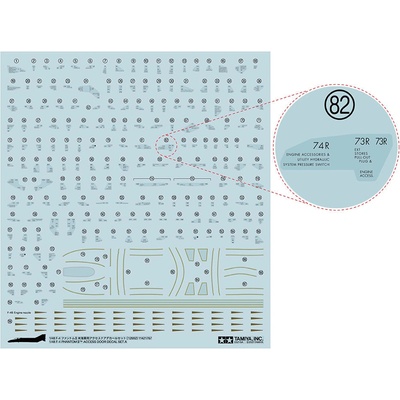 Tamiya F-4 Phantom II Access Door Decal Set A 1:48