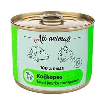 All Animals kočkopes Telecí jatýrka s kolagenem 200 g