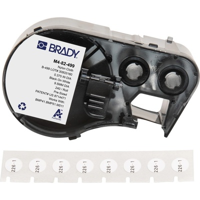 Brady M4-82-499 / 170798, 9.53 mm, Nylon, черно копиране / бял фон (170798)