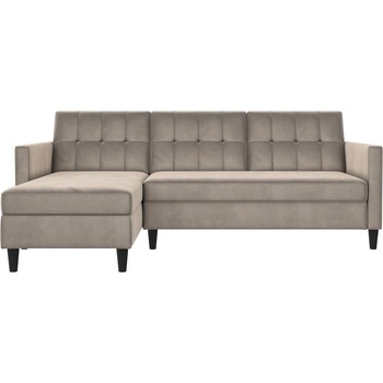 Støraa Бежов кадифен ъглов диван Hartford - Støraa (5922994)