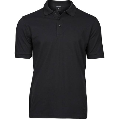 TEE JAYS tj1405 / Мъжка еластична поло тениска от плътен памук - черна xxl (18140500205)
