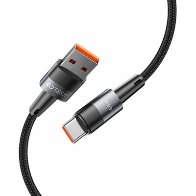 Tech-Protect Кабел с въжена оплетка за устройства с USB-C порт (50 см) - Tech-Protect Ultraboost USB-A to USB-C Cable 66W (черен) (THP2496)