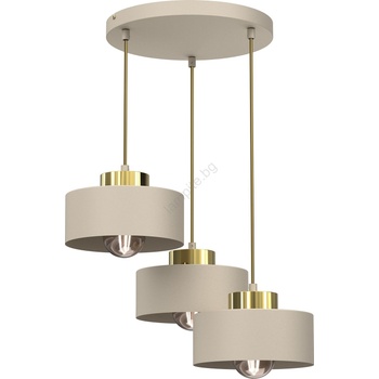 Luminex Пендел MARTI 3xE27/15W/230V бежов/златист (LU9932)