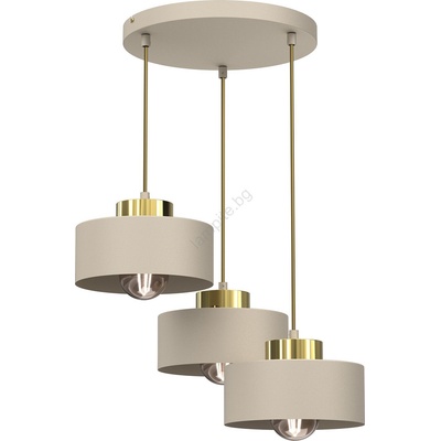 Luminex Пендел MARTI 3xE27/15W/230V бежов/златист (LU9932)