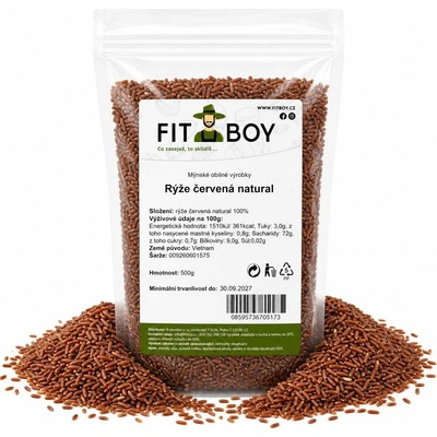 Fitboy rýže červená natural 0,5 kg