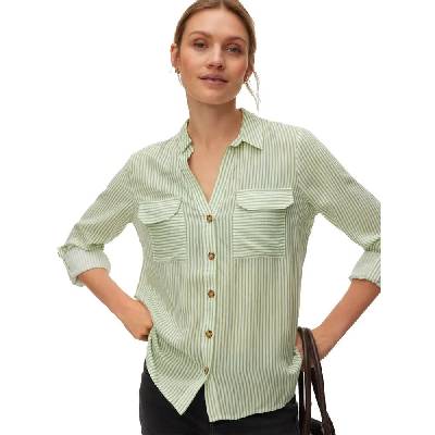Риза с дълъг ръкав Vero moda Bumpy New long sleeve shirt - Green (Mistletoe / Snow White)