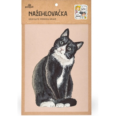 Lesní svět Nažehlovačka M 074 - Kočka černobílá