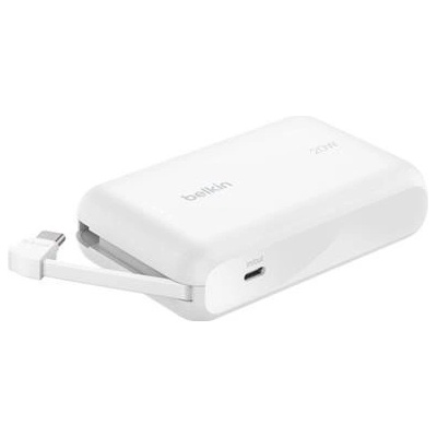 Belkin BOOST CHARGE™ USB-C Power Delivery s integrovaným USB-C kabelem, 10000mAh, 20W, bílá