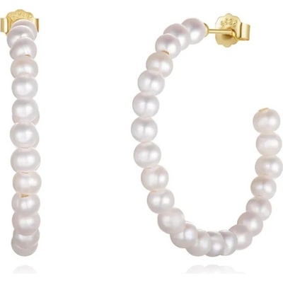 Majya Strieborné náušnice PRINCESSE pozlátené 11701