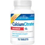 21st Century Calcium Citrate + D3 Maximum [75 Таблетки]