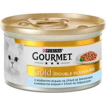 Gourmet Gold Cat Double Pleasure s mořskými rybami 85 g