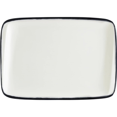BONNA Obdélníkový talíř 230x160 mm Linea Black