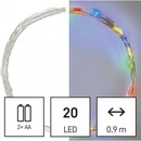 EMOS Lighting D3AM04 LED vánoční nano řetěz 1,9 m 2x AA vnitřní multicolor časovač