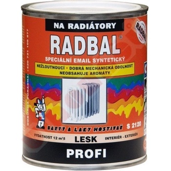 Radbal S 2120-1000 bílý 0,6l - syntetická barva na radiátory nežloutnoucí