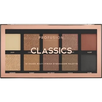 Profusion Cosmetics Classic Multi-finish Eyeshadow Palette - Палитра с 10 цвята сенки за очи