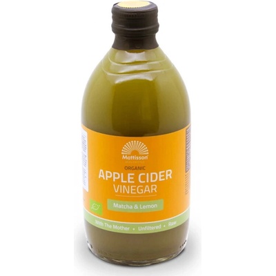 Mattisson Healthstyle Ябълков оцет + матча и лимон, БИО 500 ml | Mattisson Healthstyle (MT1925)