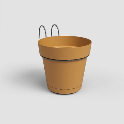 Artevasi Květináč CAPRI závěsný na balkon 20cm plast žlutá HONEY YELLOW