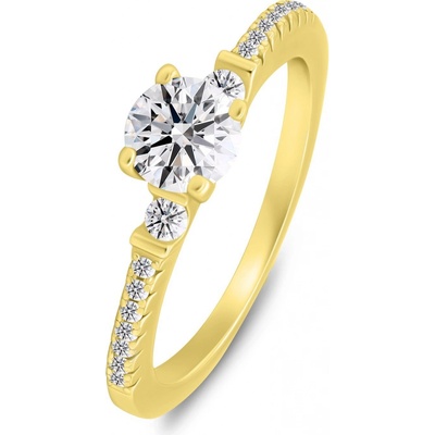 Brilio Silver pozlacený prsten se zirkony RI139Y