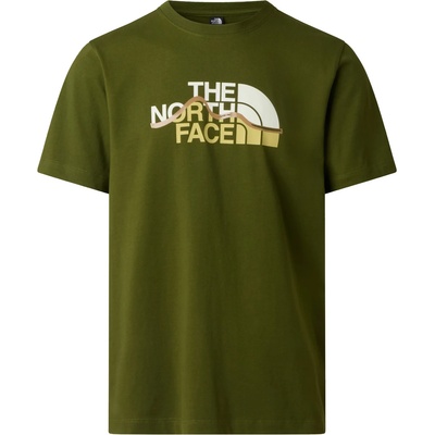 The North Face Мъжка тениска The North Face Mountain Line Short Sleeve Tee T-shirt - Woodland Green (216-7978-0414)