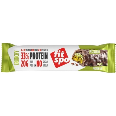 FIT SPO Crunchy Protein Bar 33% - Pistachio [60 грама] Шамфъстък