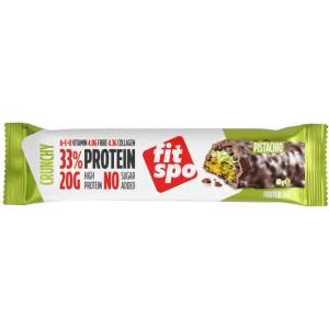 FIT SPO Crunchy Protein Bar 33% - Pistachio [60 грама] Шамфъстък