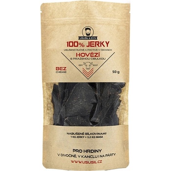 Jerky usušil & Syn 100% Hovädzie s praženou cibuľkou 50 g