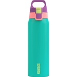 SIGG - Insulated drinking bottle - Thermos bottle Shield Therm One Multicolor Reef - carbonated drinks - leak-proof - dishwasher safe - BPA-free - 90% recycled stainless steel - turquoise - 6228.20 (6228.2