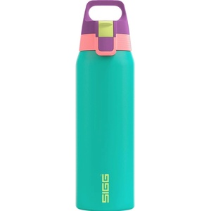 SIGG - Insulated drinking bottle - Thermos bottle Shield Therm One Multicolor Reef - carbonated drinks - leak-proof - dishwasher safe - BPA-free - 90% recycled stainless steel - turquoise - 6228.20 (6228.2