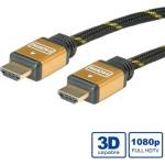 Roline Кабел Roline 11.04. 5501, от HDMI(м) към HDMI(м), 1m, черен
