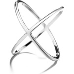 Silenti Jewelry Сребърен пръстен "Кръстопът" - 6 - 52мм (16.6мм диам. )